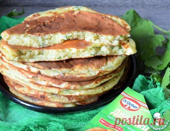 Блины на пиве с сыром и зеленью – кулинарный рецепт