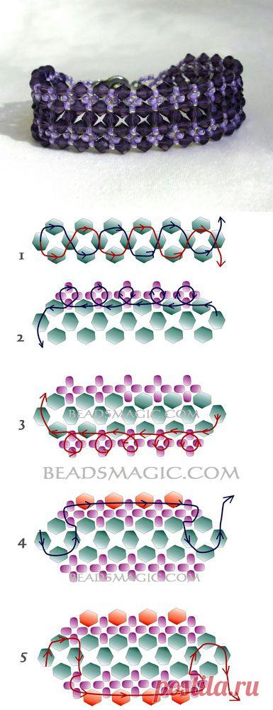 Роскошный темно-фиолетовый браслет..