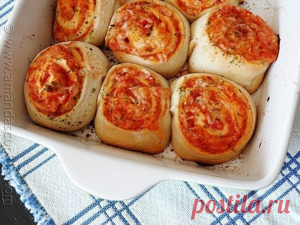 Как приготовить пицца в рулетиках - рецепт, ингредиенты и фотографии