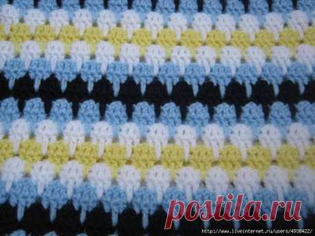 Узор &quot;Larksfoot stitch&quot; крючком. Схема и видео-урок узора.
