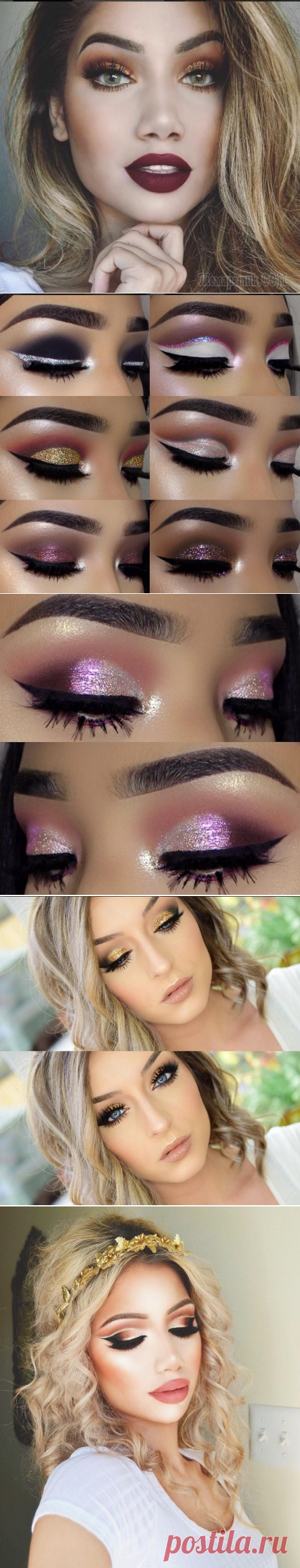Праздничный макияж для встречи Нового года-2017: 35 новых идей!