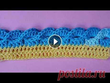 Кайма крючком   Crochet border   Вязание каймы   355 урок ТОВАРЫ ДЛЯ ВЯЗАНИЯ - от производителей Кайма крючком - Crochet border - вязаная кайма Товары для рукоделий из КИТАЯ Чтобы получать новые видео о други...