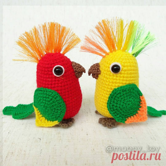 Попугайчик амигуруми | Амигуруми
