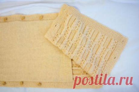 Зимний конверт для новорожденного вязаный спицами (схема)