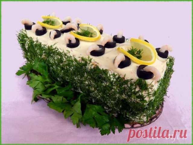 ЗАКУСОЧНЫЙ ТОРТ ИЗ МОРЕПРОДУКТОВ