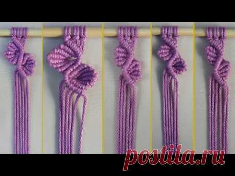 DIY Macrame | 5 Macrame Leaf Knot Pattern (Step By Step) For Beginners - YouTube