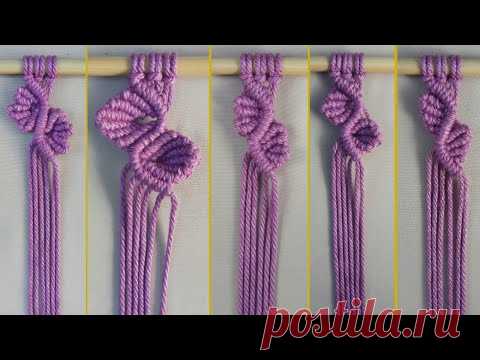 DIY Macrame | 5 Macrame Leaf Knot Pattern (Step By Step) For Beginners - YouTube