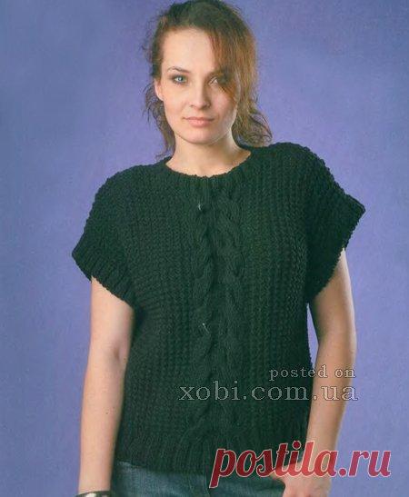 черная безрукавка