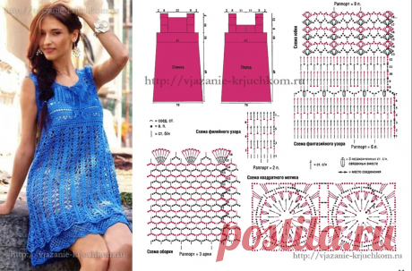 платья и сарафаны крючком + схемы | Что умею, тем делюсь! | Яндекс Дзен