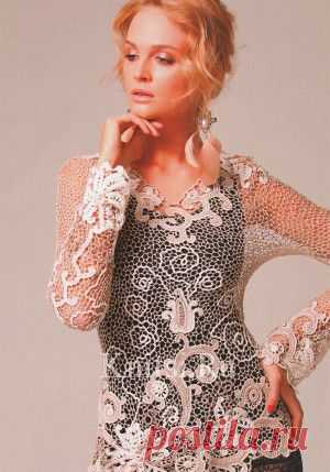 Пуловер "Лилии". Вязание для женщин / Пуловеры / Крючком