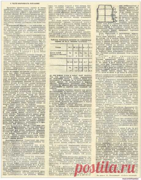 С чего начинать вязание