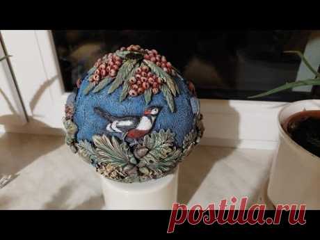 Christmas ornament - forest bauble with birds 🦆#diy #tutorial