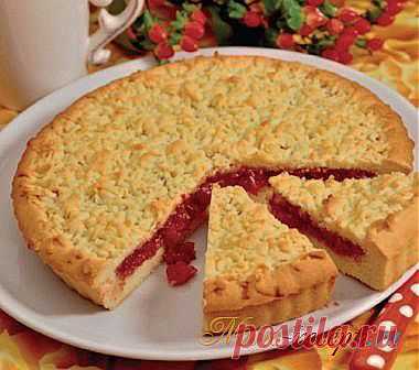 Вкусный Песочный пирог с вареньем