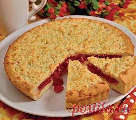 Вкусный Песочный пирог с вареньем