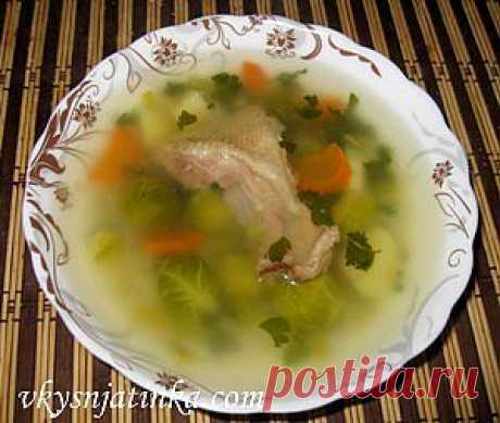 Куриный суп с брюссельской капустой - рецепт с фото