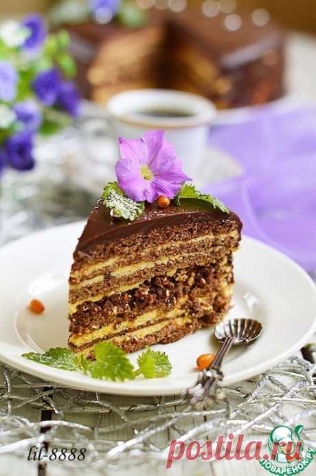 Шоколадный торт с облепихой и гречкой – кулинарный рецепт