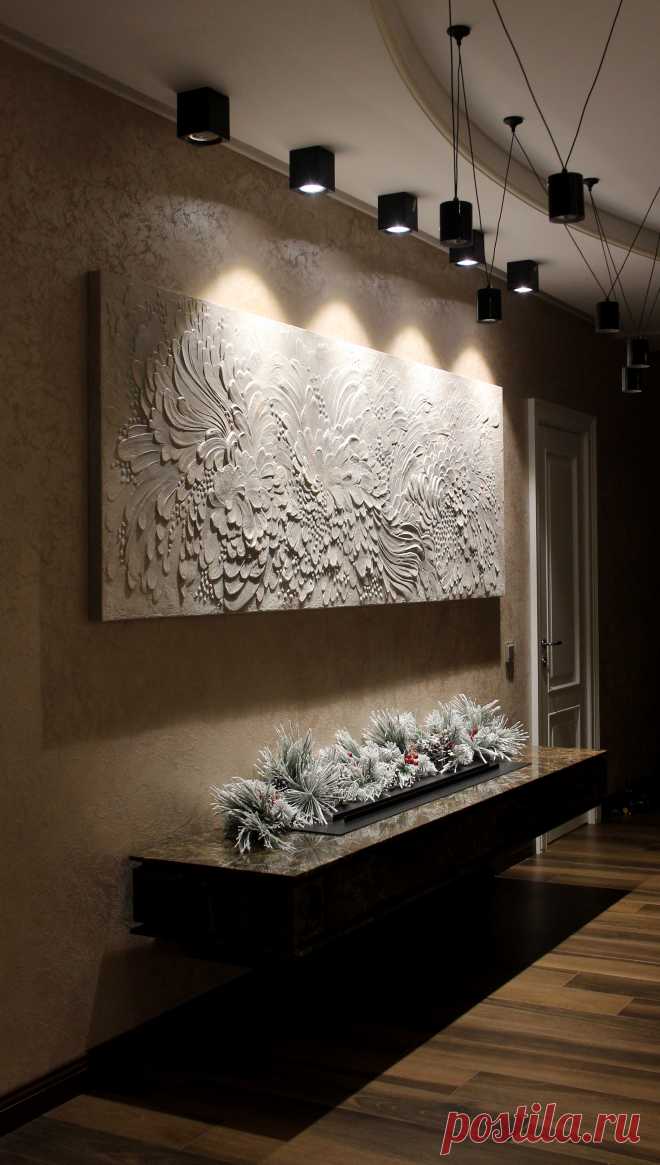 Имитиция каменной плиты с цветочным орнаментом