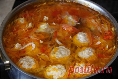 Мои любимые щи с фрикадельками