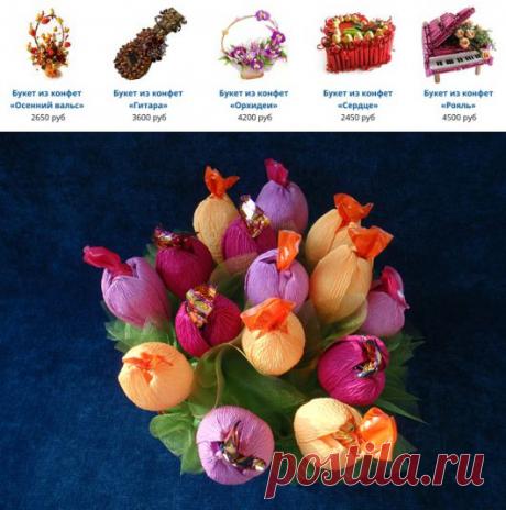 Букеты из конфет своими руками: мастер-класс: как сделать букет из конфет