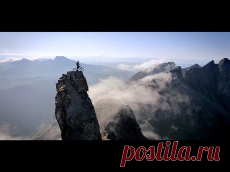 Обалденное видео: Велосипедист покоряет горы