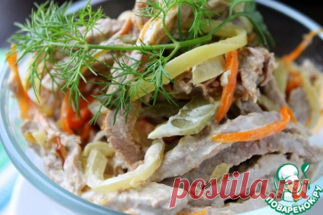 Салат мясной с огурцами - кулинарный рецепт