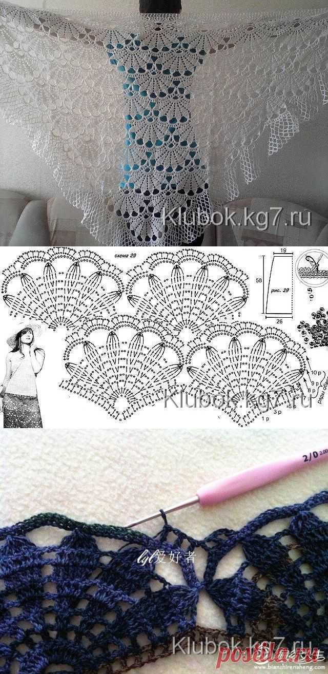 Шаль. Работа Анны Нестеровой(Мироновой) | Клубок