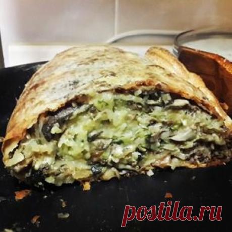 Мясной пирог-рулет - кулинарный рецепт
