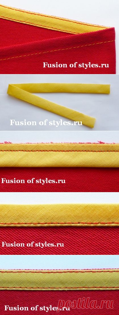 Обработка открытых срезов косой бейкой | Fusion of Styles