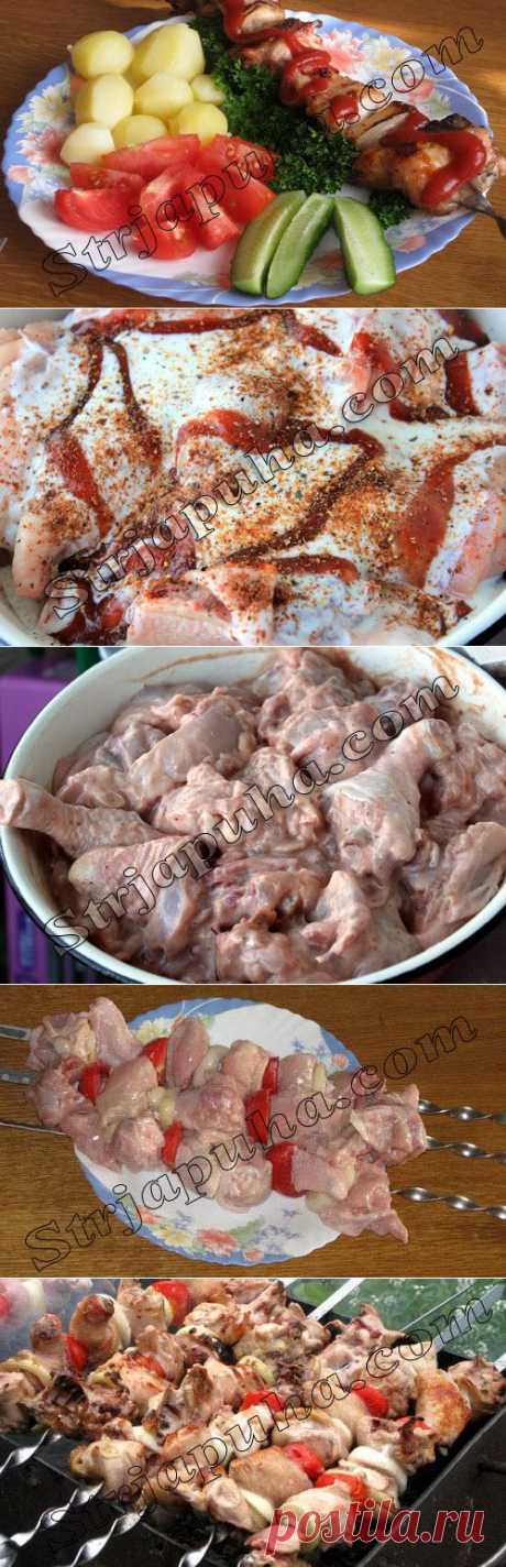Шашлык из курицы в кефире