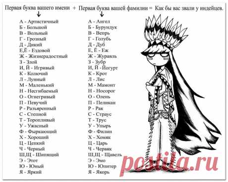 Как бы вас звали у индейцев?)))