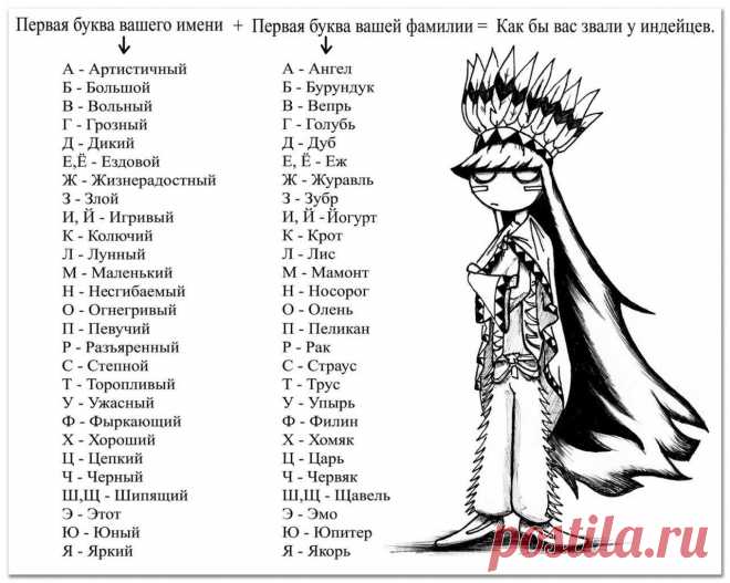 Как бы вас звали у индейцев?)))