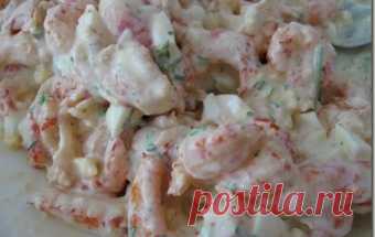 Салат с креветками и ананасом / Салаты из морепродуктов / TVCook: пошаговые рецепты с фото