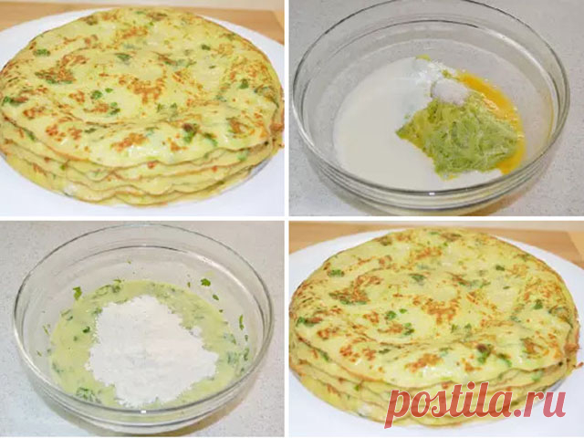 Самые вкусные в мире котлеты - Забирайте на стену, чтобы не потерять!: Блинчики из кабачков