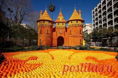 Фестиваль лимонов в Ментоне Фестиваль лимонов в городе Ментоне (Menton Lemon Festival) на французской Ривьере — праздник, на который собираются сотни тысяч посетителей. Он проходит ежегодно в конце февраля - начале марта и продолжается чуть более двух недель. Лимоны из Ментона, безусловно, короли среди лимонов:...
