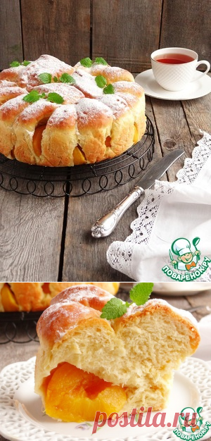 Пирог с персиками - кулинарный рецепт