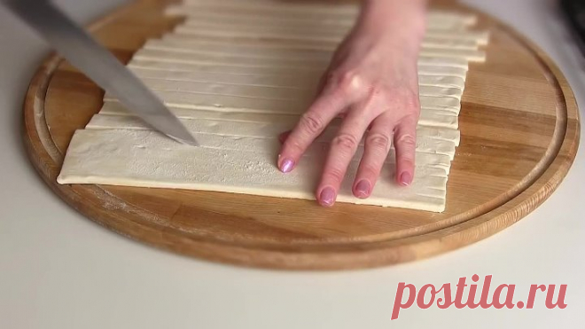 ТОРТ 'ПОЛЕНО' из готового слоеного теста. Быстро и вкусно.