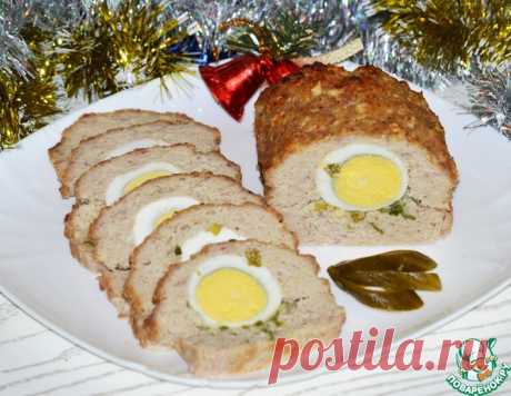 Мясной рулет с яйцом и зеленым луком – кулинарный рецепт