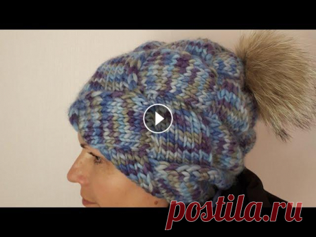 Как вязать шапку энтерлак от макушки instagram: voronova_rukodelie...