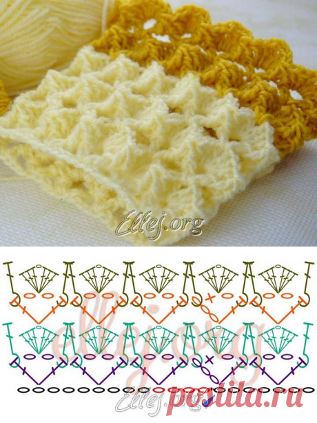 Вязание по кругу узора Зефирка | Crochet by Ellej | Вязание крючком от Елены Кожухарь