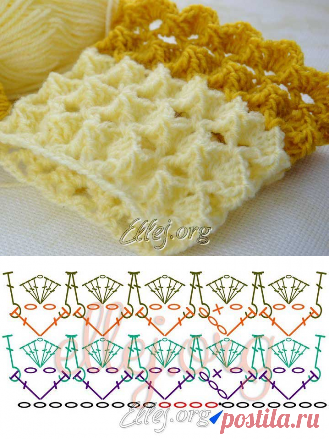 Вязание по кругу узора Зефирка | Crochet by Ellej | Вязание крючком от Елены Кожухарь