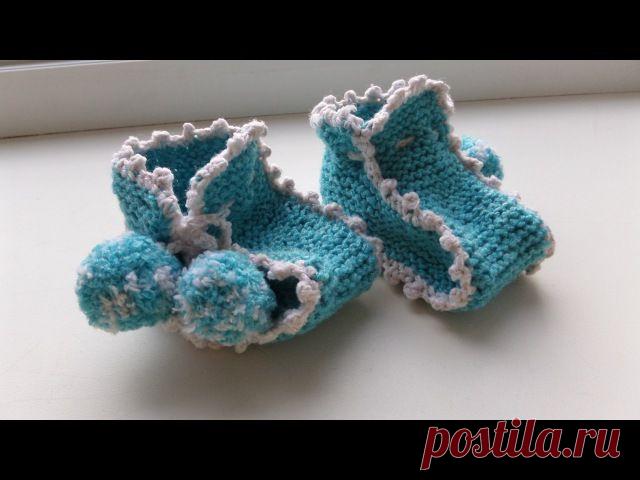 Вязание пинеток для малыша.