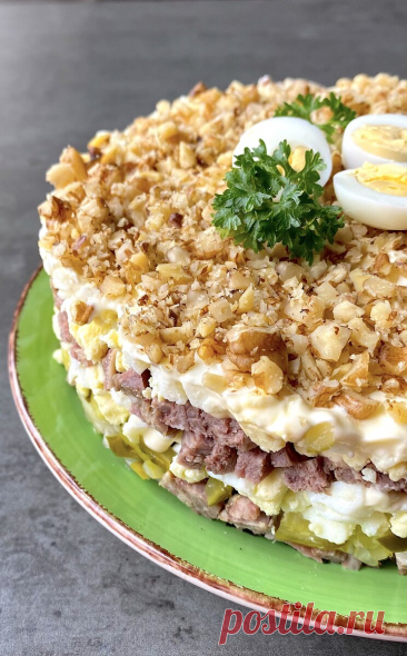 Съел тарелку такого салата и никакие закуски уже не потребуются: новый салат в моей кулинарной книжке | Домохозяйка со стажем Галина | Дзен