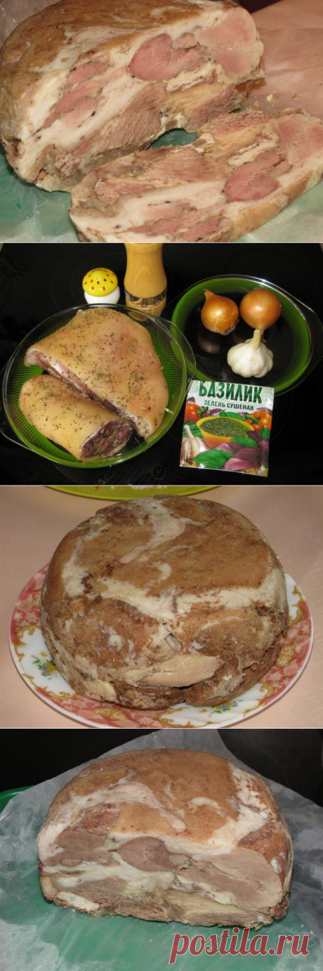 Прессованное мясо из рульки в мультиварке : пошаговый рецепт