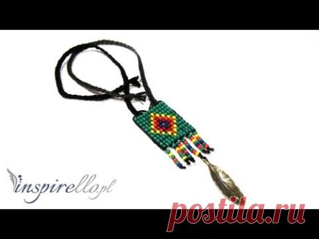Beading na krośnie - etniczny wisior