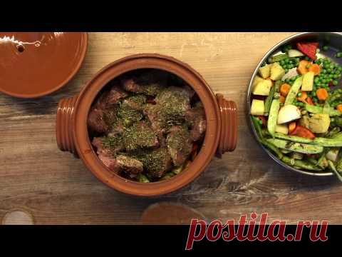 Гювеч с месо и зеленчуци