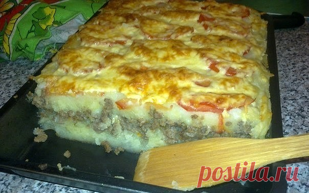 Картофельная запеканка с фаршем  просто объеденье! Обязательно приготовьте! Ставьте 