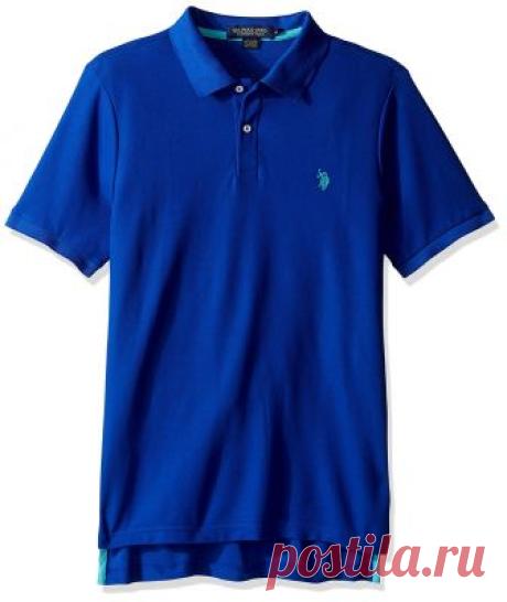 U.S. Polo Assn. Men's Ultimate Pique Polo, Blue Raft, L at Amazon Men’s Clothing store: