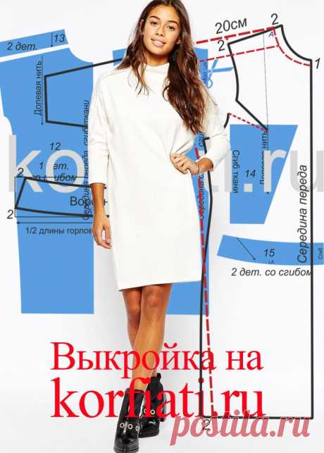Выкройка платья свободного покроя на лето Схемы вязания, вышивания, модели и узоры спицами. Вязание крючком для начинающих и профессионалов со схемами и описанием. Каждый день новая схемы и мастер классы.