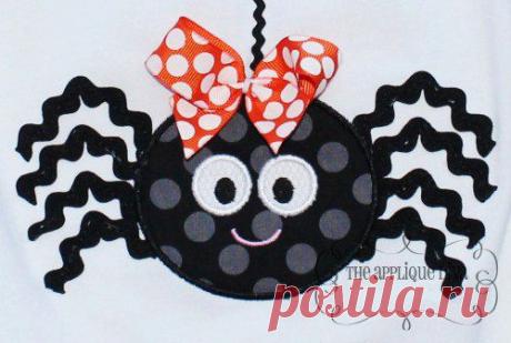 Halloween Ric rac Spider Digital Embroidery Design Machine Applique