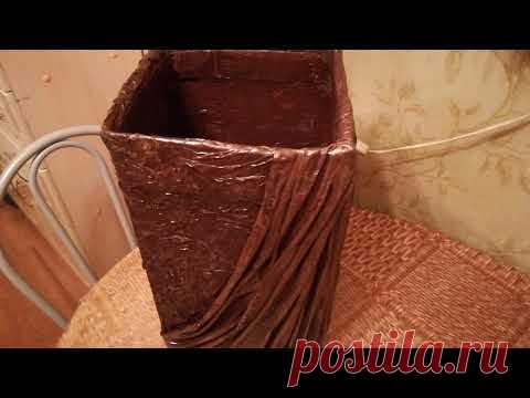 декор коробки тканью и бумагой